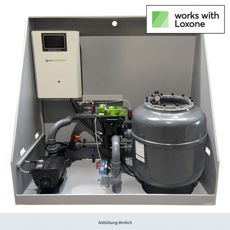 iQnnect Base Komplettset mit Loxone Smart Home für Skimmerbecken - Chlor DOS-Modbus